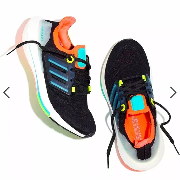 adidas | Shoes | Adidas Ultra Boost 22 Black Sky Rush Turbo Womens Size 5  Like New | Poshmark